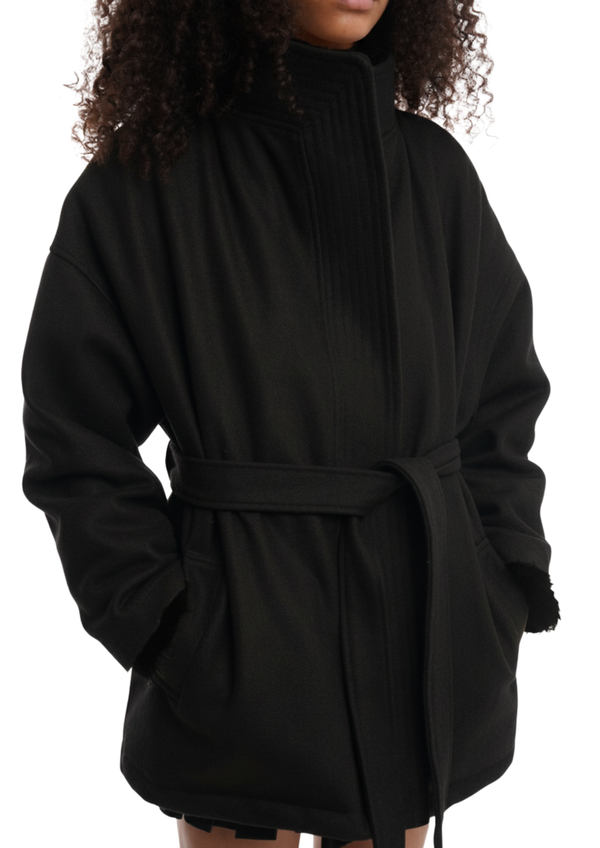 niihai ROSIE COAT IN BLACK