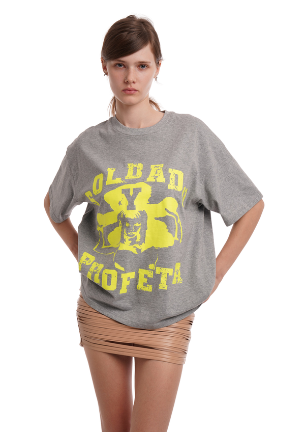 Niihai SOLDADO OVERSIZED TSHIRT IN GREY MARL