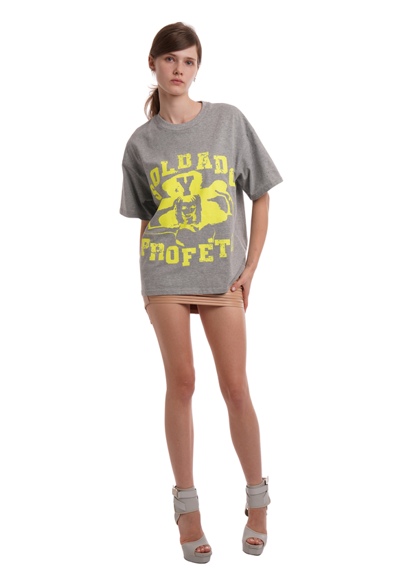 niihai SOLDADO OVERSIZED TSHIRT IN GREY MARL