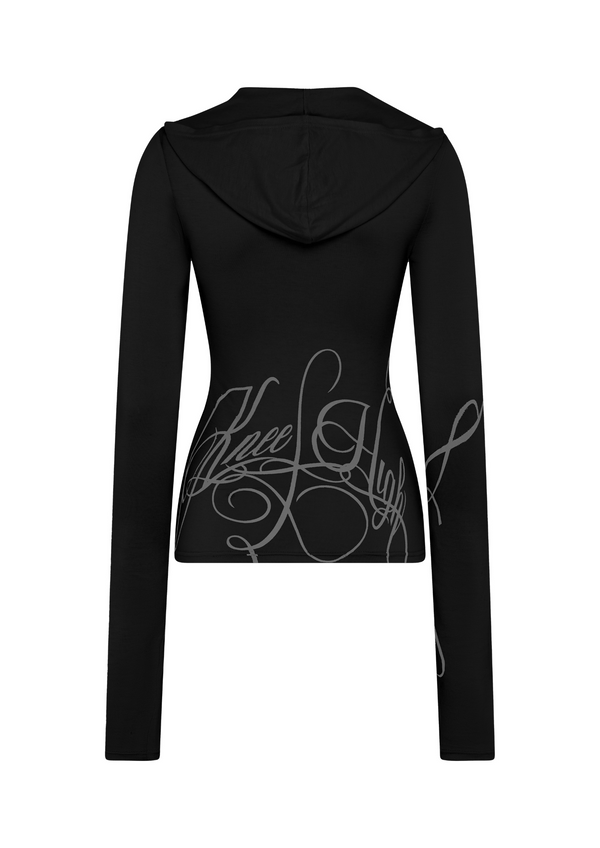 niihai THE BELLA TOP IN BLACK