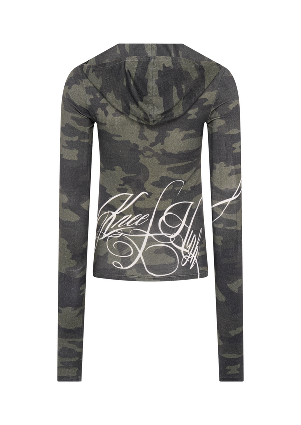 niihai THE BELLA TOP IN CAMO