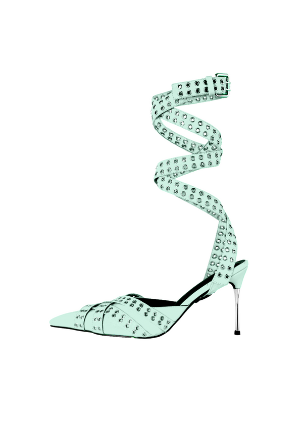 niihai THE BRIGITTE HEELS IN MINT