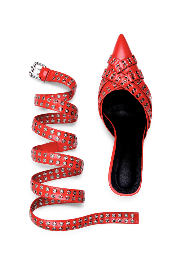 Niihai THE BRIGITTE HEELS IN RED