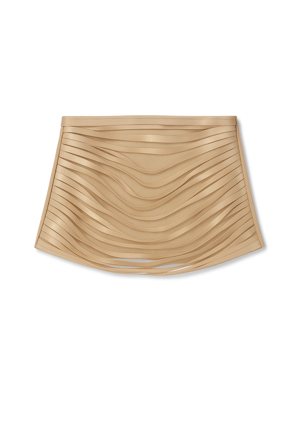 Niihai THE LAZER SKIRT IN BEIGE