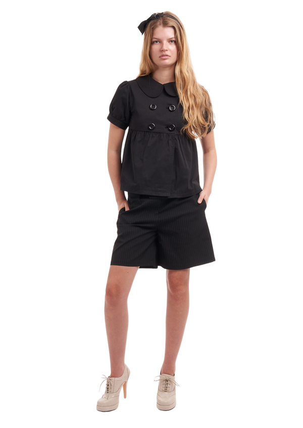 niihai THE LONDON SUIT SHORTS IN BLACK