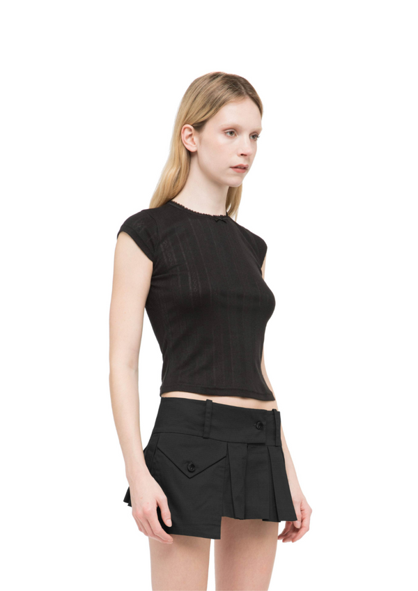 niihai THE OVERPACKER SKIRT IN BLACK