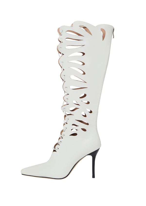 niihai THE ROMINA HEELS IN WHITE