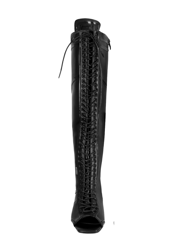 Niihai THE STRIKER LACE UP BOOTS IN BLACK