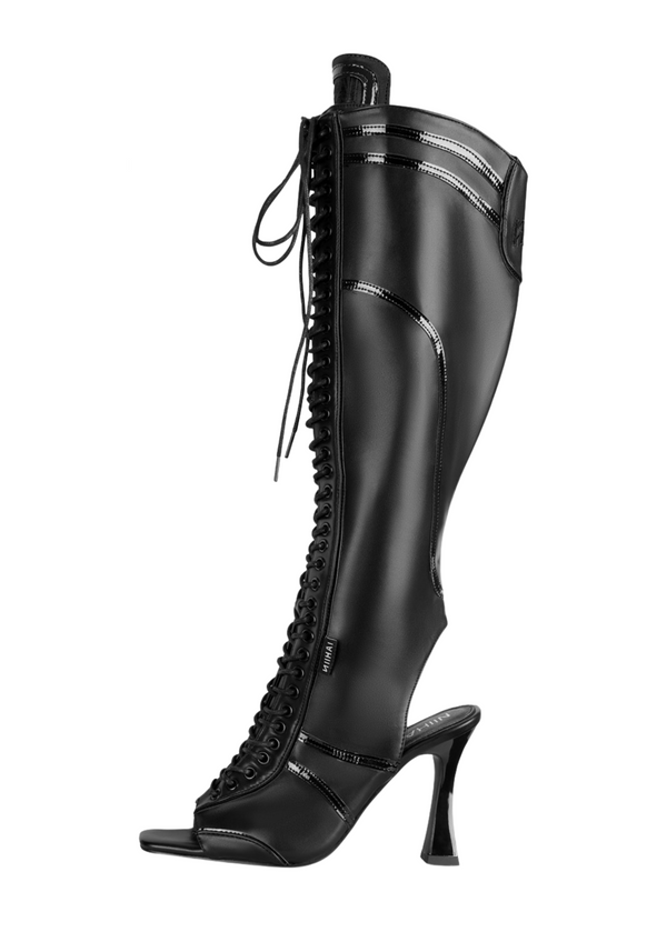 niihai THE STRIKER LACE UP BOOTS IN BLACK