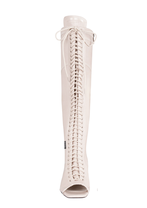 Niihai THE STRIKER LACE UP BOOTS IN ECRU