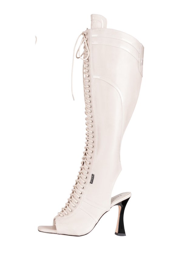 niihai THE STRIKER LACE UP BOOTS IN ECRU