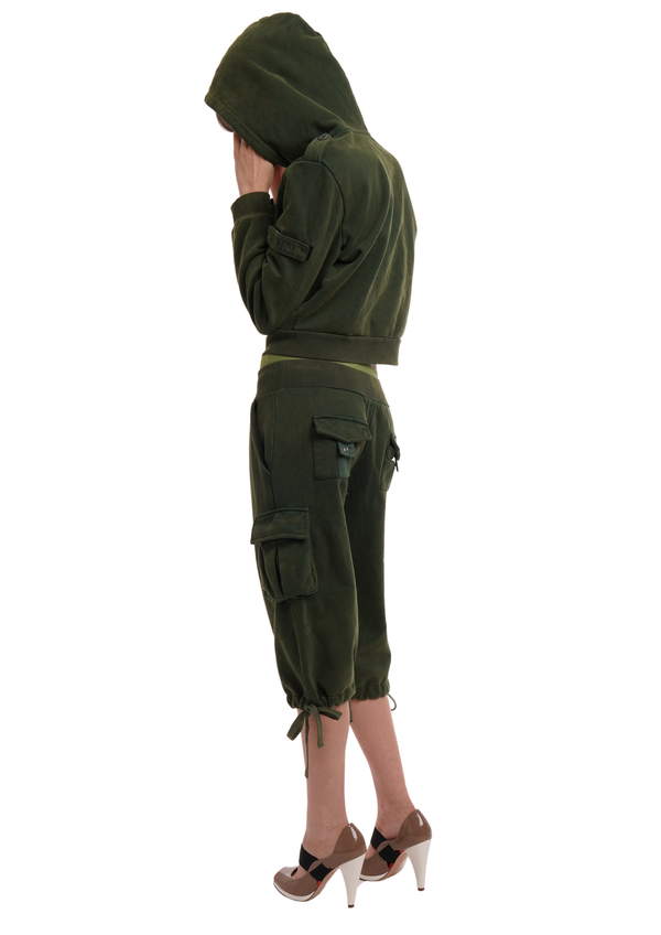 Niihai UTILITY TRACK CAPRIS IN MILITARY GREEN