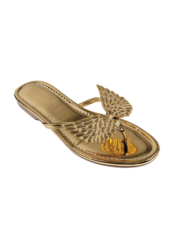 niihai WINGS FLIPFLOP IN GOLD