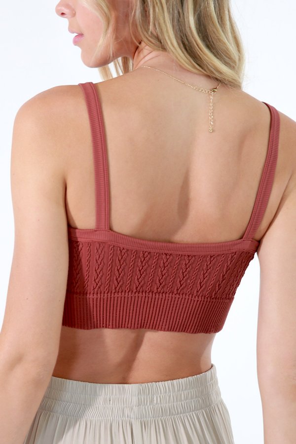Nikibiki Cable Knit Bralette