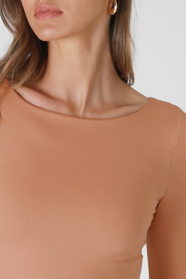Nikibiki Clean Line Boat Neck LS Top