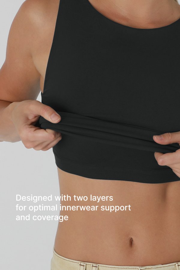 Nikibiki Clean Line Boat Neck Tank Top