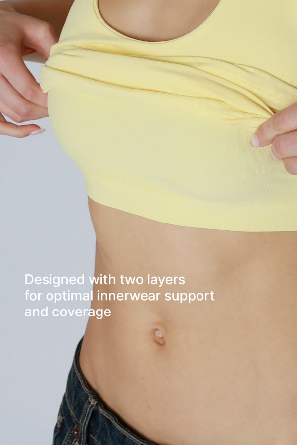 Nikibiki Clean Line Crew Neck Crop Top