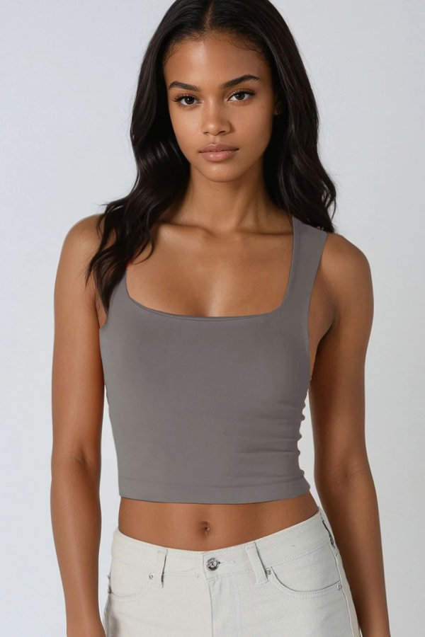 nikibiki Clean Line Square Neck Top