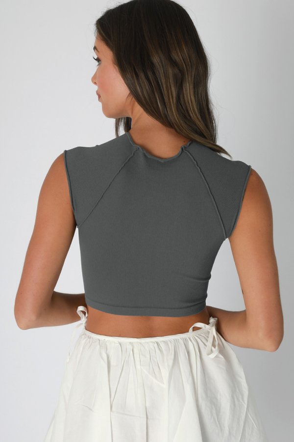 Nikibiki Exposed Seam Crop Top