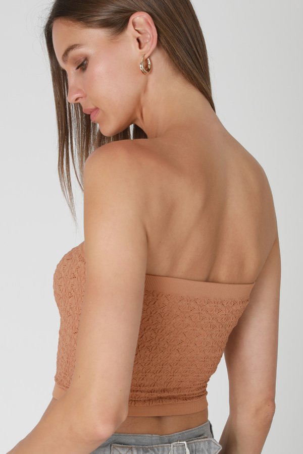 Nikibiki Floral Lace Tube Top