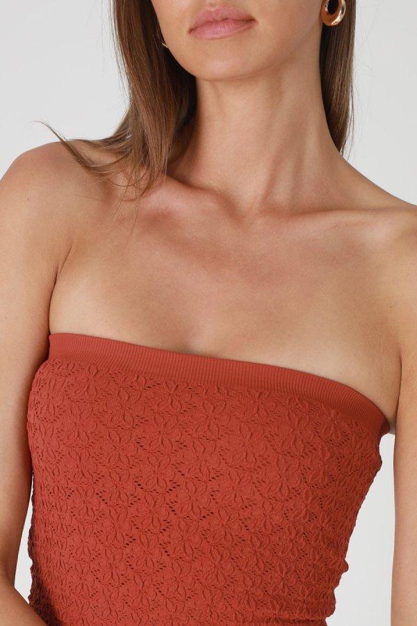 Nikibiki Floral Lace Tube Top