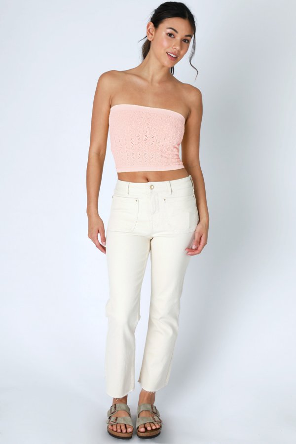 Nikibiki Floral Lace Tube Top