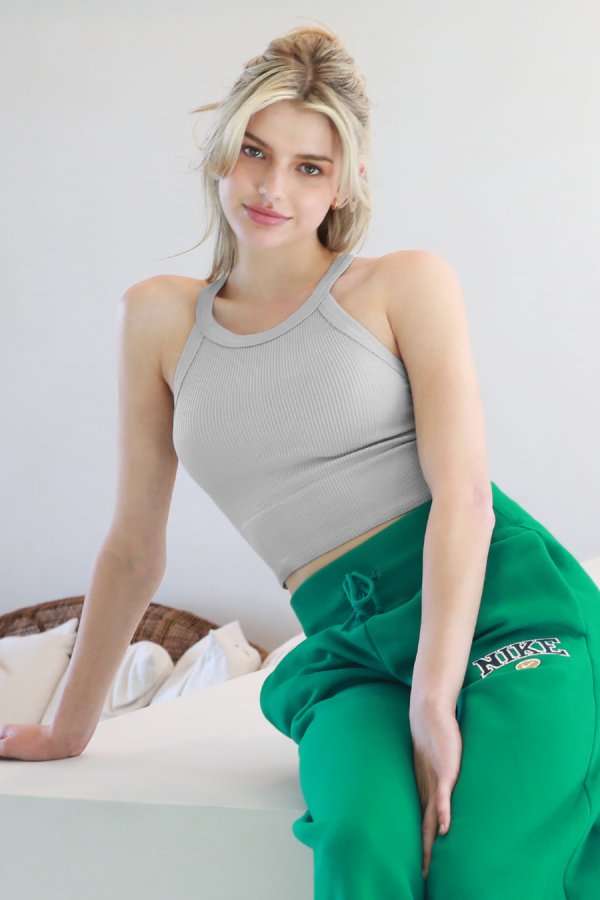 Nikibiki High Neck Cropped Tank Top