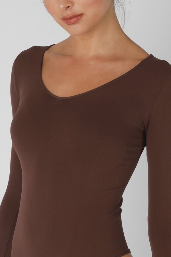 Nikibiki Jersey V Neck LS Bodysuit