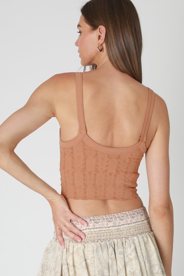 Nikibiki Lace Textured Crop Top