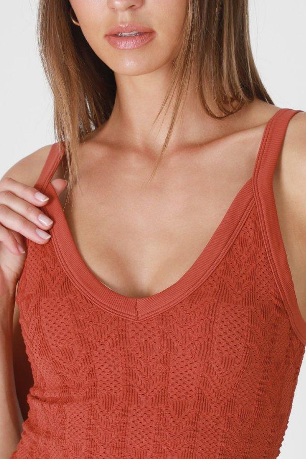 Nikibiki Lace Textured Crop Top