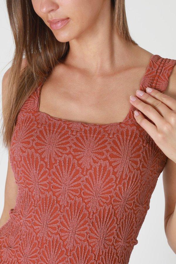 Nikibiki Lace Textured Square Top
