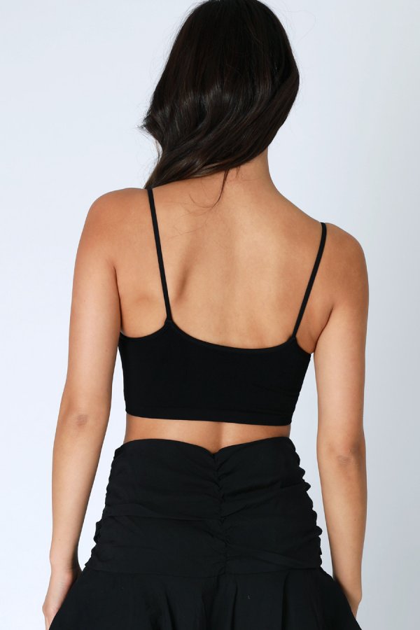 Nikibiki Lace Trim Shirred Bralette