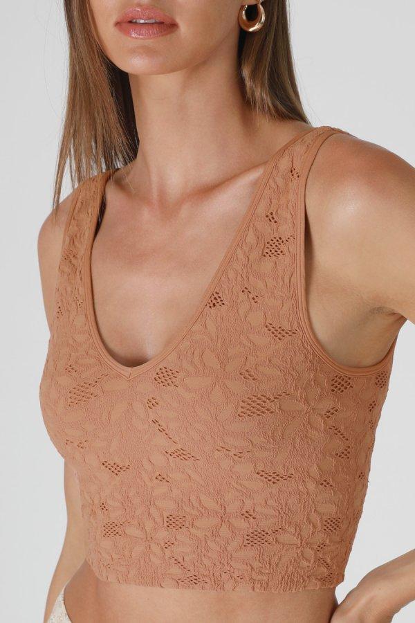 Nikibiki Lace V Neck Tank Top