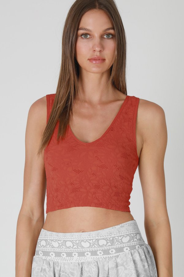 nikibiki Lace V Neck Tank Top