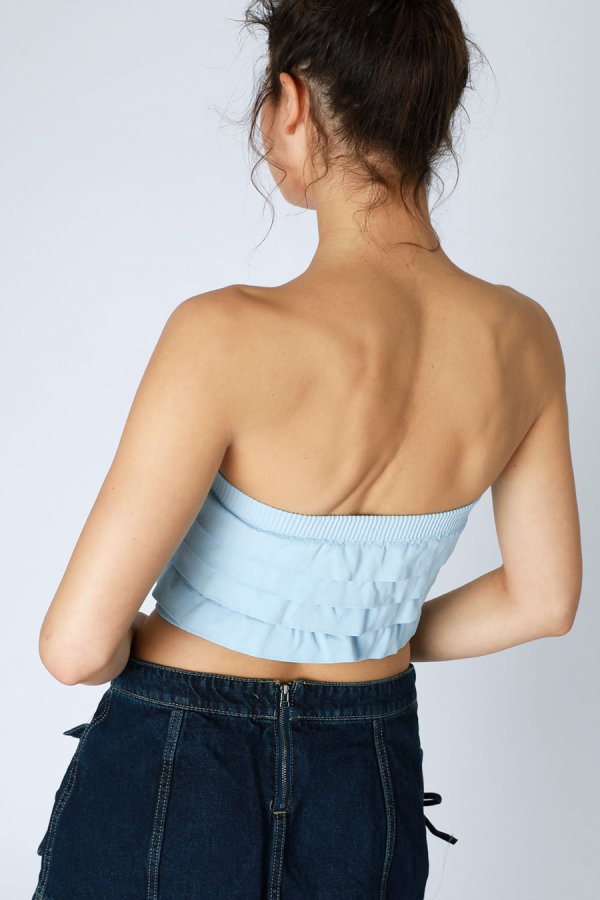 Nikibiki Layered Ruffle Tube Top