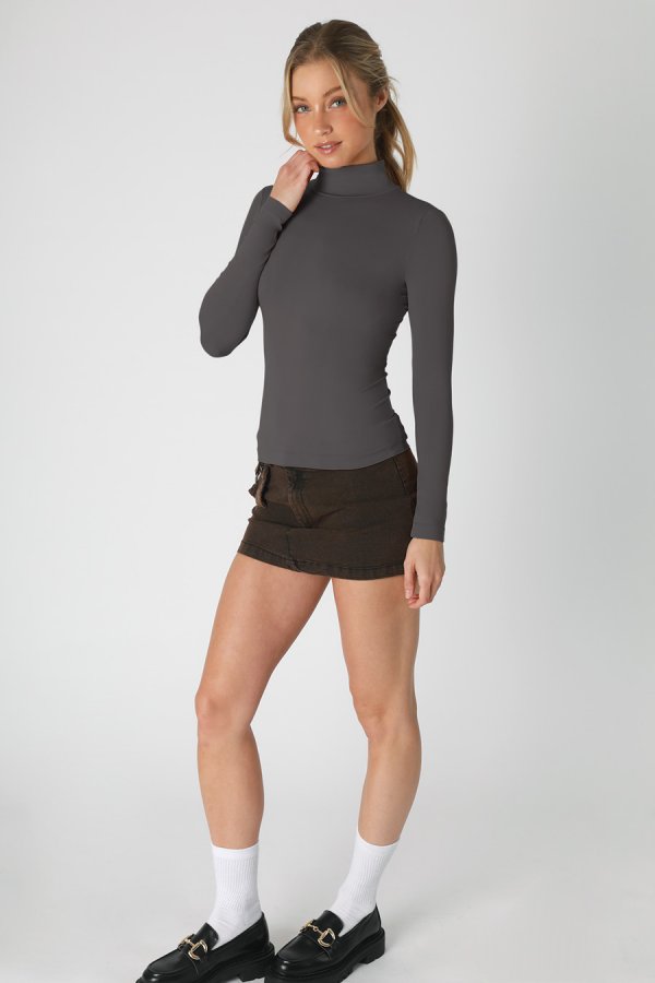 Nikibiki Long Sleeve Mock Neck Top