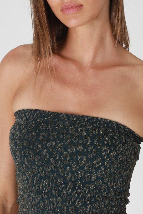 Nikibiki Lurex Leopard Tube Top