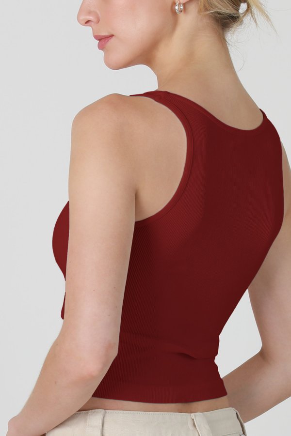 Nikibiki Notch Neck Sleeveless Top