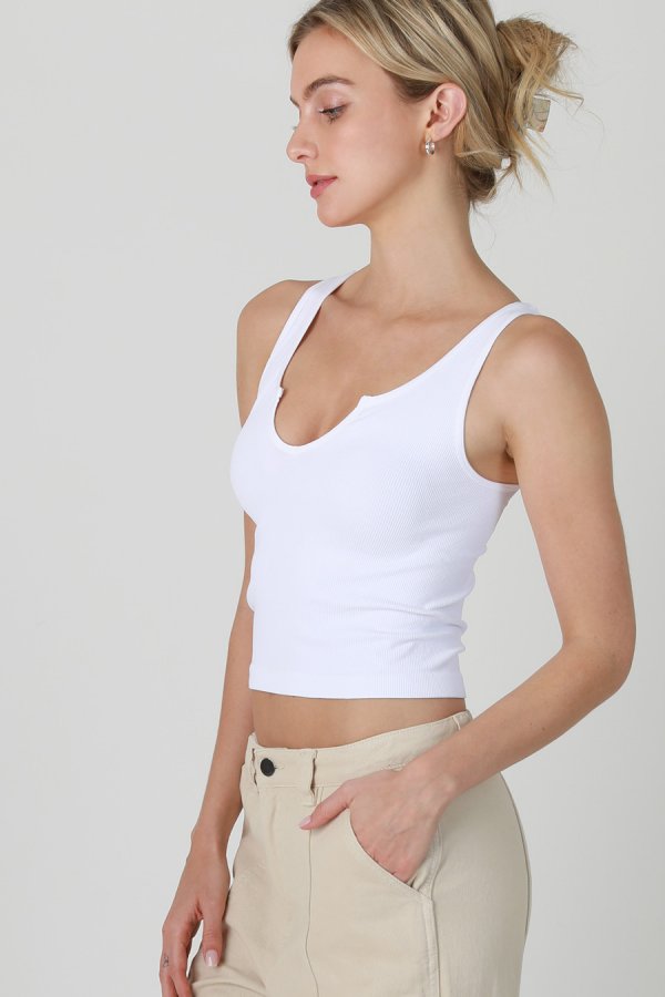 Nikibiki Notch Neck Sleeveless Top