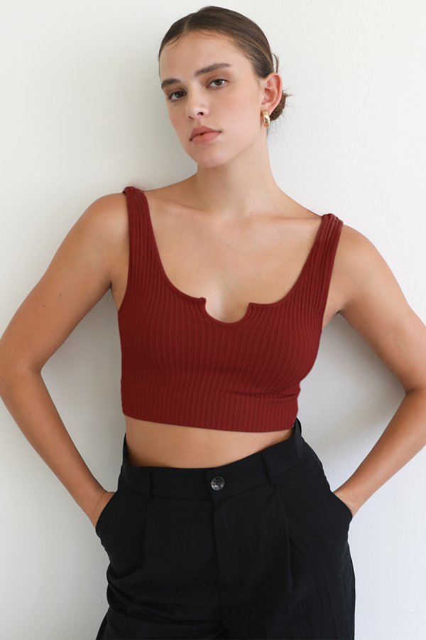 nikibiki Notch Neck Sleeveless Top