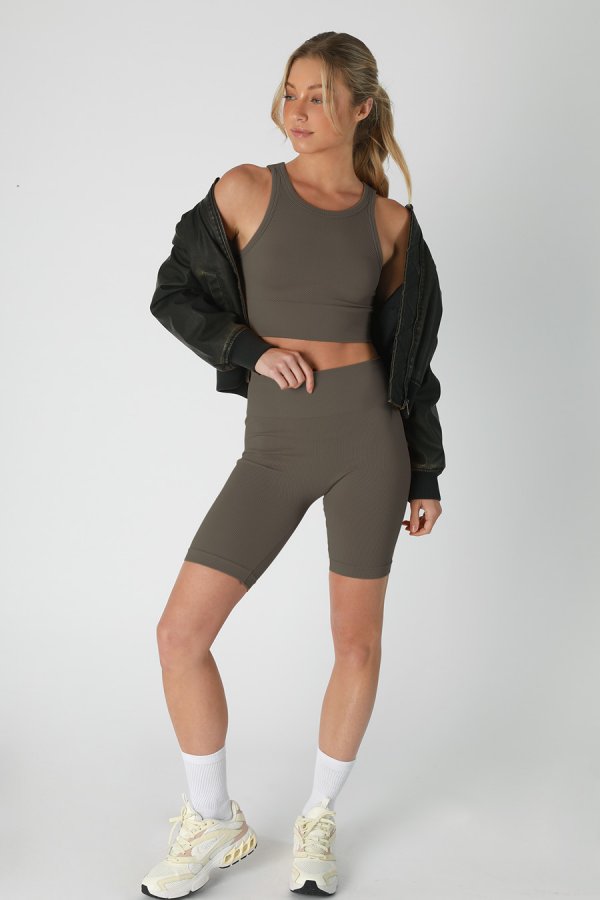 Nikibiki Ribbed Highwaist 6.5" Inseam Biker