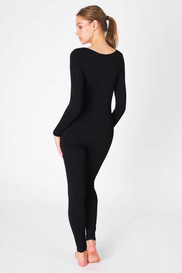 Nikibiki Ribbed Long Sleeve Jumpsuit