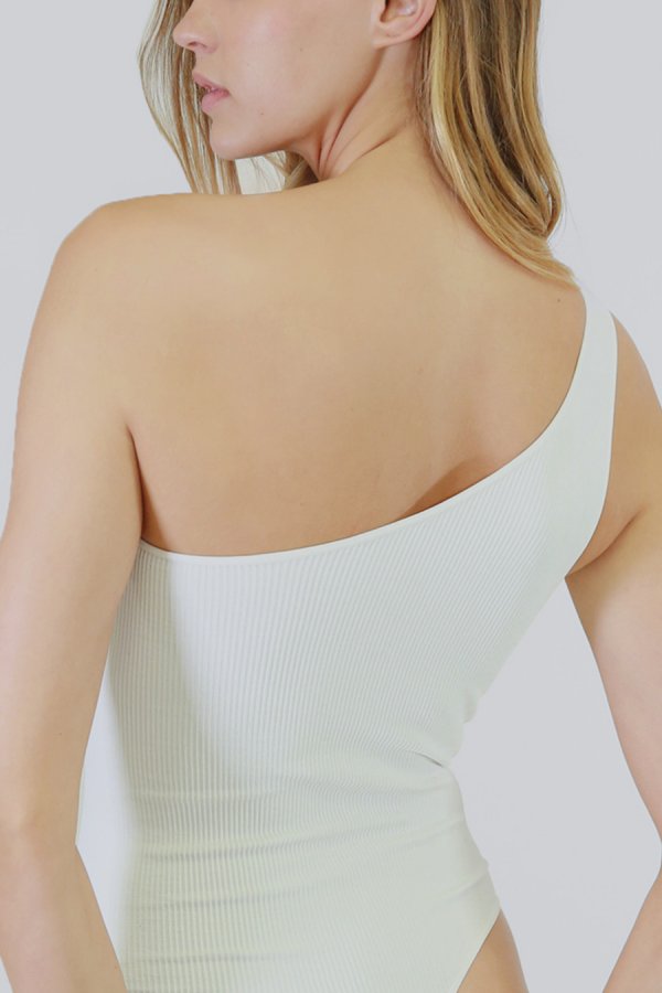 Nikibiki Ribbed One Shoulder Bodysuit