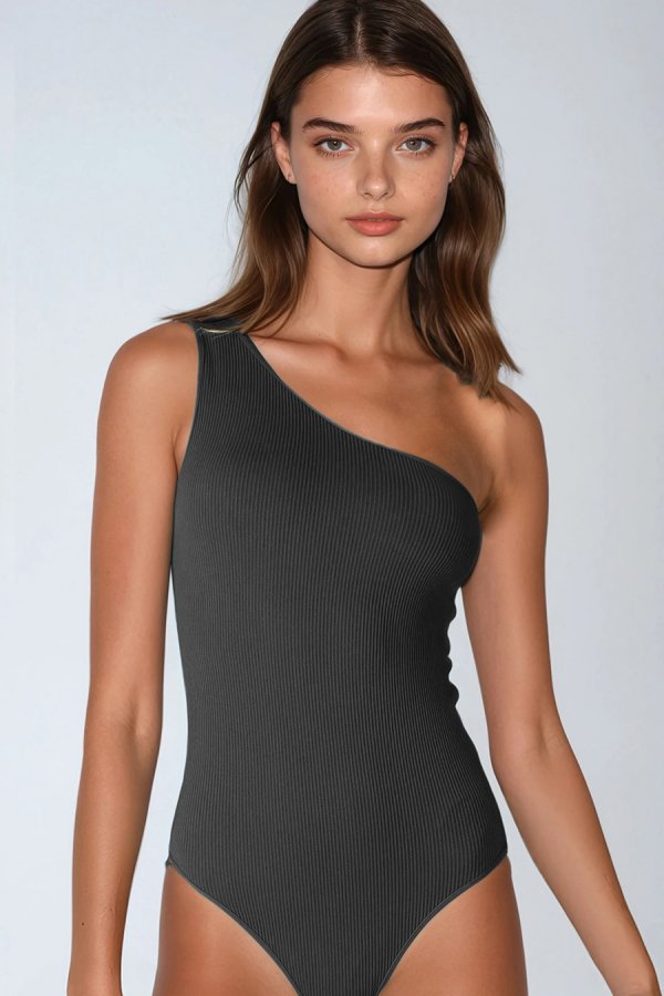 nikibiki Ribbed One Shoulder Bodysuit