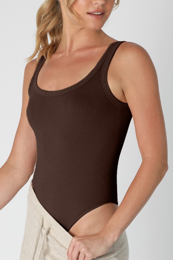 Nikibiki Ribbed Scoop Neck&Back Bodysuit