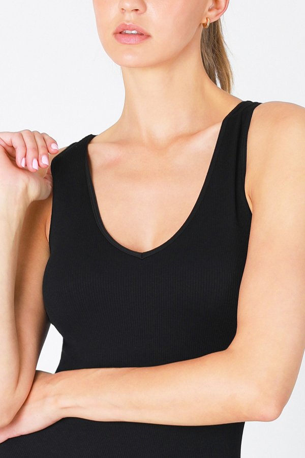 Nikibiki Ribbed V-Neck Romper