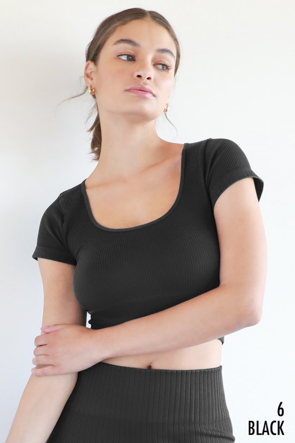 Nikibiki Scoop Neck Crop Top