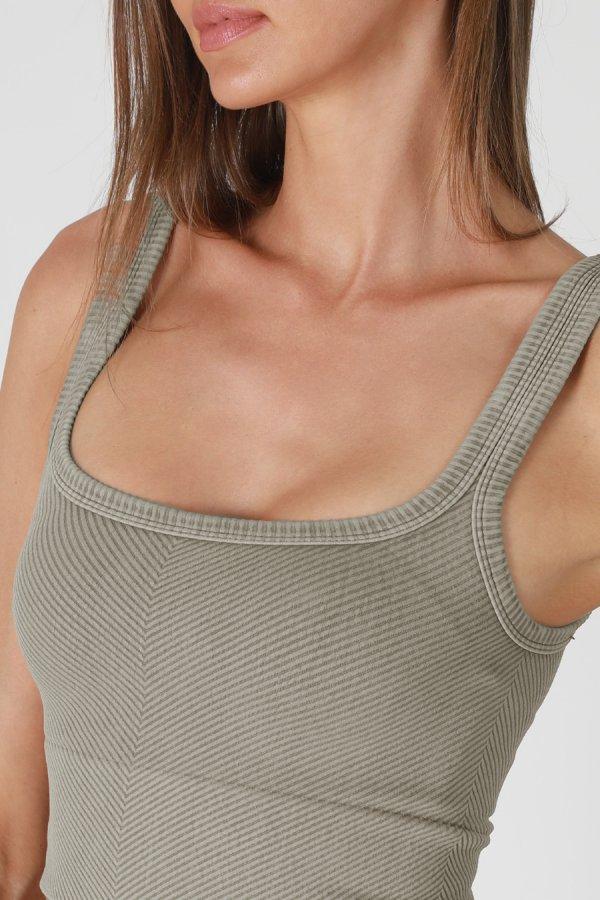 Nikibiki Vintage Chevron Crop Top