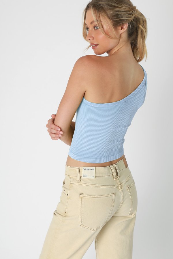 Nikibiki Vintage One Shoulder Crop Top