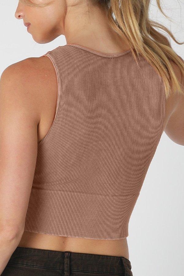 Nikibiki Vintage Plunge V-Neck Crop Top